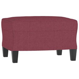 vidaXL Poggiapiedi Rosso Vino 60x50x41 cm in Tessuto