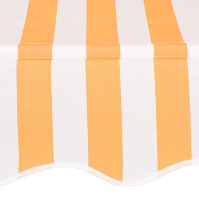 vidaXL Tenda da Sole Retrattile Manuale 150cm Strisce Arancione Bianco