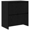 vidaXL Credenza 3 pcs Rovere Nero 70 x 41 x 75 cm Legno multistrato