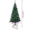 vidaXL Albero di Natale artificiale con luci integrate Verde 210 cm