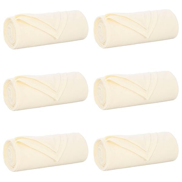 vidaXL Coperte da Pile 6 pcs Crema 270 x 240 cm Panno