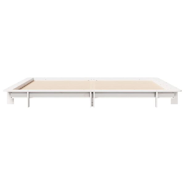 vidaXL Letto senza Materasso Bianco 160x200 cm Legno Massello di Pino