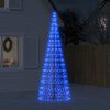 vidaXL Albero di Natale a LED su Asta della Bandiera 550 LED Blu 300cm