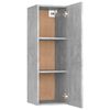 vidaXL Mobile Porta TV Grigio Cemento 30,5x30x90 cm Legno Multistrato