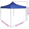 vidaXL Tenda Pieghevole Blu 3 x 3 m