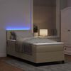vidaXL Letto a Sorgente LED Grigio chiaro e bianco 100 x 200 cm