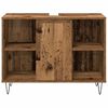 vidaXL Set di mobili per il bagno con lo scaffale 3 pcs Legno vecchio