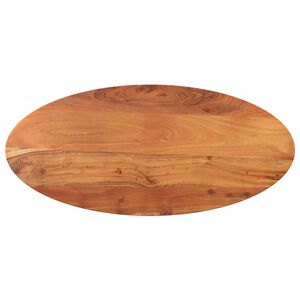 vidaXL Piano Tavolo 80x40x2,5cm Ovale in Legno Massello di Acacia
