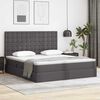 vidaXL Letto con Contenitore Grigio 180 x 200 cm Pelle Sintetica
