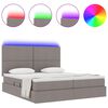 vidaXL Letto con luci a strisce a LED Talpa 180 x 200 cm Tessuto