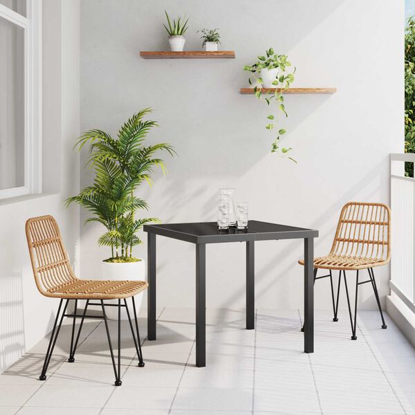 vidaXL Set da Pranzo per Giardino 3 pcs Marrone