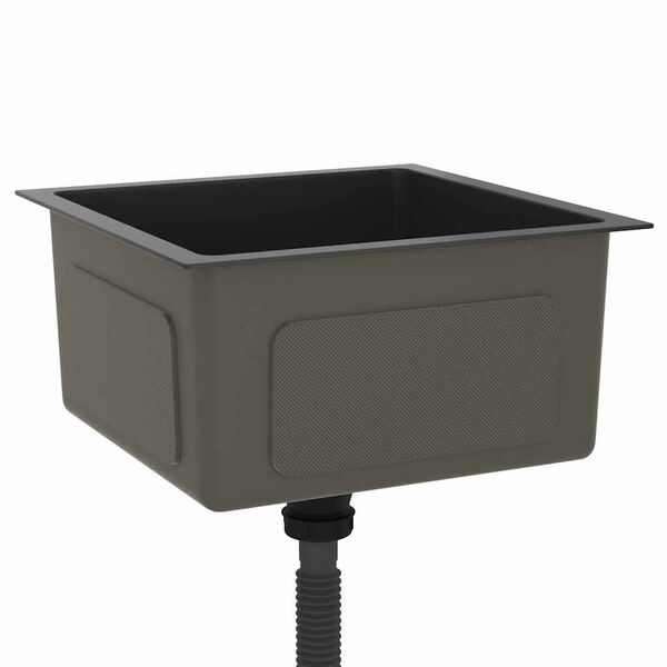 vidaXL Lavello da Cucina Artigianale Nero in Acciaio Inox