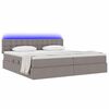 vidaXL Letto con contenitore e LED con led Talpa 200 x 200 cm Tessuto