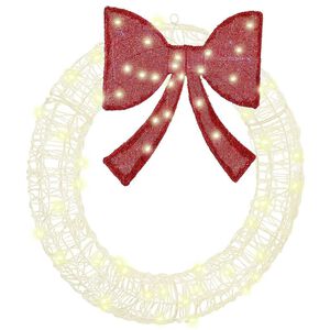 vidaXL Corona con 60 LED Bianco caldo 76 x 76 x 8,5 cm Acrilico