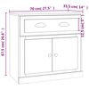 vidaXL Credenza Grigio Sonoma 70x35,5x67,5 cm in Legno Multistrato