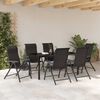 vidaXL Set da Pranzo per Giardino 7 pcs Nero caffè Poly Rattan