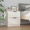 vidaXL Comodino Bianco in Legno Multistrato