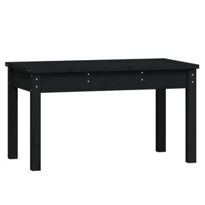 vidaXL Panca da Giardino Nera 80x44x45 cm Legno Massello di Pino