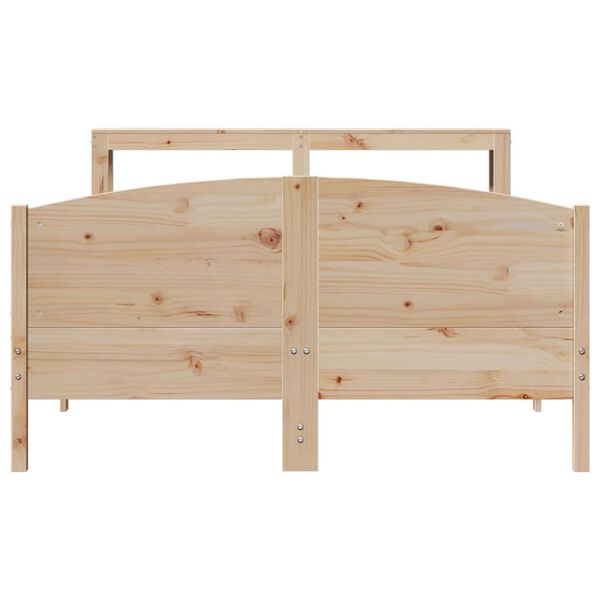 vidaXL Letto senza Materasso 135x190 cm in Legno Massello di Pino