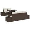 vidaXL Set Divano da Giardino 6 pz Marrone e Crema