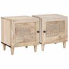 vidaXL Armadio da Notte 2 pcs Beige 40 x 33 x 46 cm