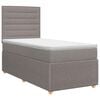 vidaXL Letto box spring con materasso Tortora 90 x 200 cm Tessuto