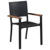 vidaXL Set da Pranzo da Giardino 5 pz Nero