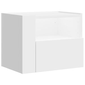 vidaXL Comodino a Parete Bianco 45x30x35 cm