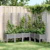 vidaXL Fioriera Giardino con Graticcio Grigio Chiaro 160x120x142 cm PP