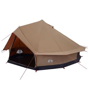 vidaXL Tenda Familiare 10 persona Marrone Policotone
