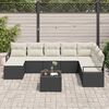 vidaXL Set di divani con cuscino 9 pcs Marrone e Crema polyrattan