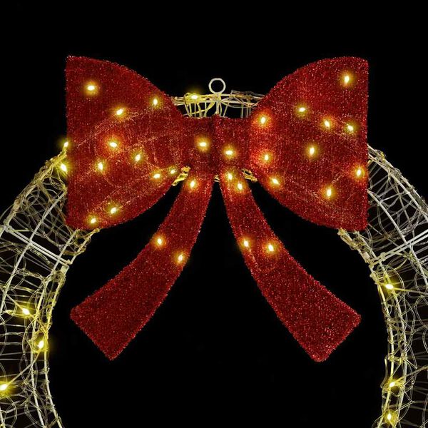 vidaXL Ghirlanda con 60 LED Bianco caldo 75 cm Acrilico