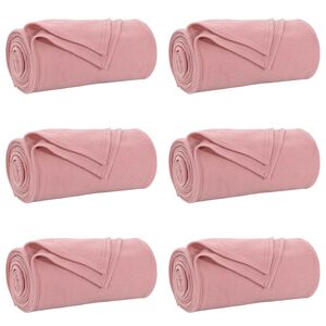 vidaXL Coperte da Pile 6 pz Rosa 270 x 240 cm 5.44 kg Panno