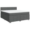 vidaXL Giroletto a Molle con Materasso Grigio Scuro 180x200 cm Tessuto