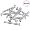 vidaXL Viti per mobili 12 pz Argento M6 x 60 mm Acciaio