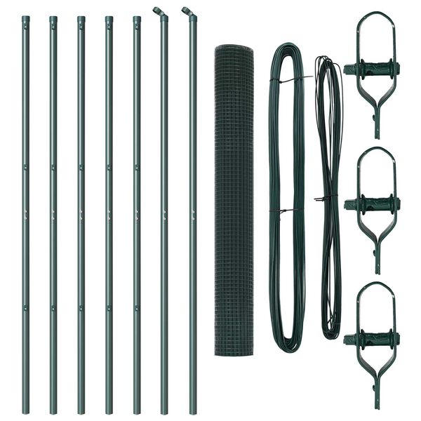 vidaXL Palo della recinzione Verde 10 x 1,4 m (rete 16 x 16 mm)