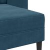 vidaXL Divano 2 Posti con Chaise longue a L Blu 125 cm in Velluto