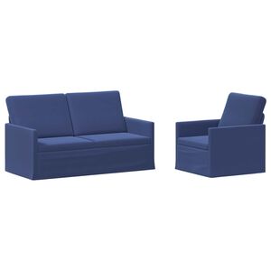 vidaXL Set di divani 2 pcs Blu Polizia Velluto (V)