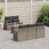 vidaXL Set Divano da Giardino con cuscino 6 pcs Grigio polyrattan