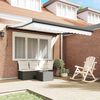 vidaXL Tenda da Sole Bianco 350 x 250 x 165 cm Poliestere e Alluminio