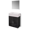 vidaXL Set Mobili da Bagno con Lavabo 3 pz Nero
