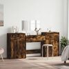 vidaXL Set da Toeletta 4 pz Rovere Fumo in Legno Multistrato