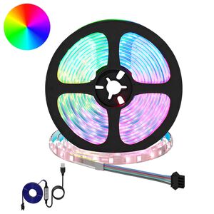 vidaXL Striscia LED 2 pz Nero e trasparente Rame e plastica