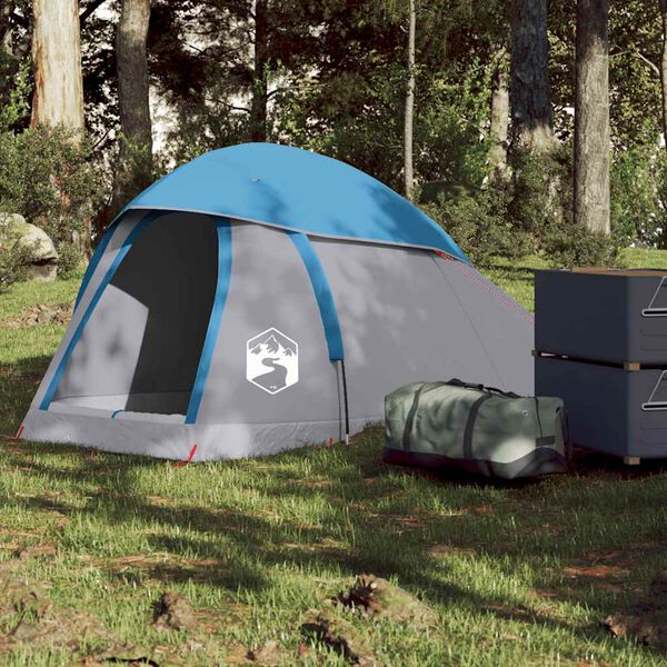 vidaXL Tenda da Campeggio a Cupola per 1 Persona Blu Impermeabile