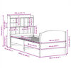 vidaXL Letto Libreria senza Materasso Marrone Cera 100x200 cm in Pino