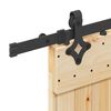 vidaXL Porta Scorrevole con Set Hardware 70x210 cm Legno Massello Pino