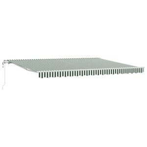 vidaXL Tenda retrattile Verde e Bianco 450 &times; 350 cm