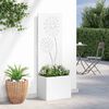 vidaXL Schermo per privacy in giardino Traforo Bianco 50 x 140 cm