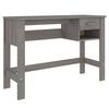 vidaXL Scrivania HAMAR Grigio Chiaro 110x40x75 cm in Legno di Pino