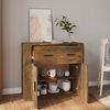 vidaXL Credenza Rovere Fumo 80x33x70 cm in Legno Multistrato